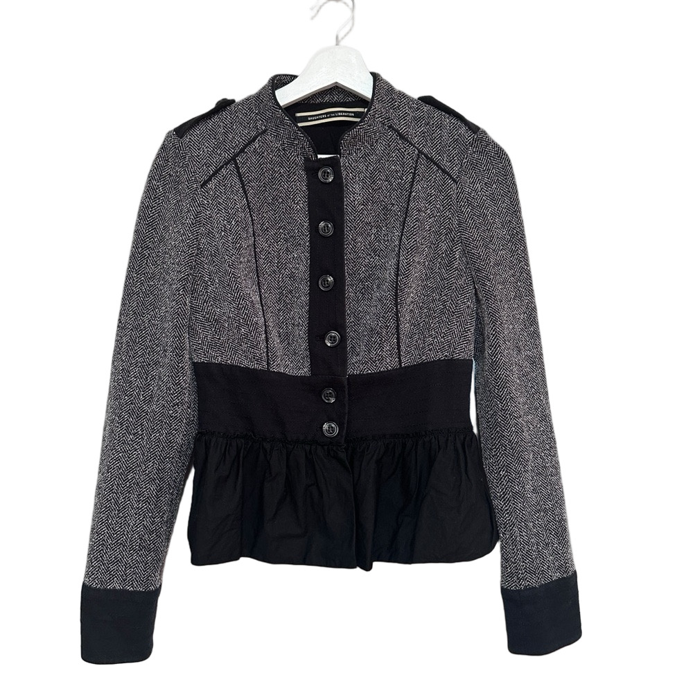 Anthropologie Black and Gray Blazer